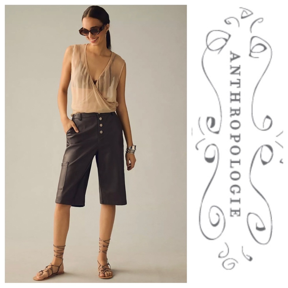 NWT Avec Les Filles Faux Leather Shorts